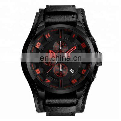 skmei 9165 leather men quartz time sports watches jam tangan sport
