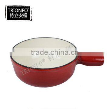 FDA approved lightening red enamel cast iron non-stick frying pan