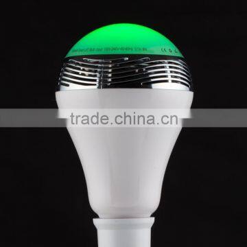 Smart LED bulbs with bluetooth speaker , 2 in 1 hot selling with logo free