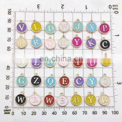 26pcs 12*14mm Alphabet Letter Enamel Charms Jewelry Handmade Pendants Jewelry Making Handmade DIY Bracelet photo-2