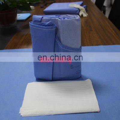 Isolation Suit 45g Blue SMS Disposable Isolation Gown Suit photo-3