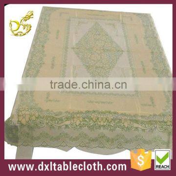 Garden new decorat printed PVC transparent table cloth --Green