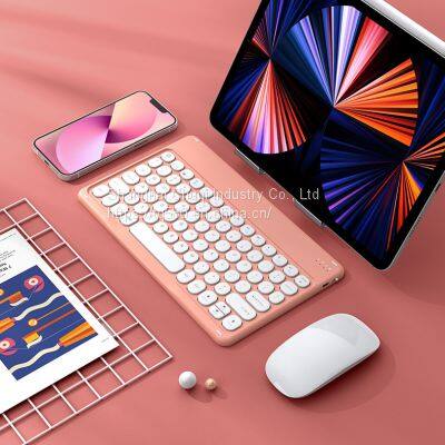 Office Keyboard for IPad Apple Oppo Millet Tablet Bluetooth Silent Mouse 10 Inch Round Hat photo-5