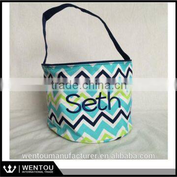 Fashion Concise Chevron Coloured Canvas Easter Bucket