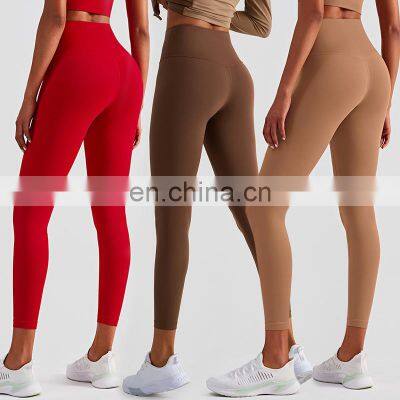 Custom Workout Tights Soft Leggings Crotchless With Back Hidden Pocket Fitness Pants High Waist Butt Yoga Leggings For Women photo-5