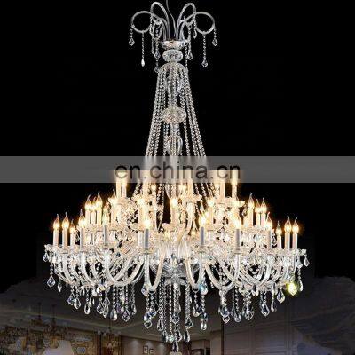 European Glass Arms K9 Crystal Chandelier Wedding Hall Decorations Candles Chandelier