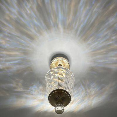 Desk Lamp Rechargeable Bedside Luxury Acrylic Modern Led Touch Control Crystal Table Lamp Night Light photo-6