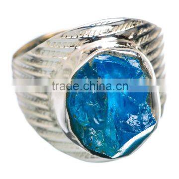 925 SOLID STERLING FINE SILVER ROUGH APATITE RING