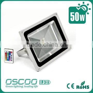 50W RGB Flash LED Flood Light Garden Landscape Lamp + remote control 85-220V
