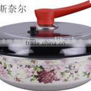 Popular enamel wok with full decals