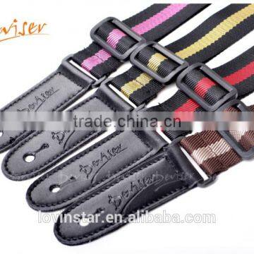 Hot Sale Leather Ends Guitar Ukulele Polyester Fibre Belt Strap for Wholesale