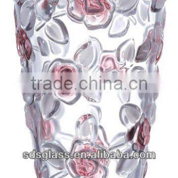 high white glass vase and glass bowl