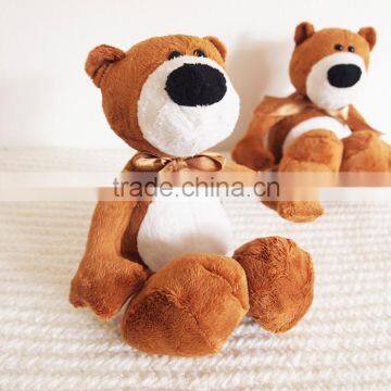 Wholesale Plush Toy Long Leg Teddy Bear /Soft Gift Toy Bear With Silk Bow/Stuffed Toy Brown Bear photo-2