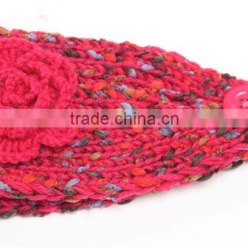 2015 New Patterns Fashion Women Ladies Flower Knitted Head Band