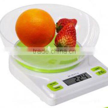 Robust single point load cell kitchen scale with PS bowl for cooking