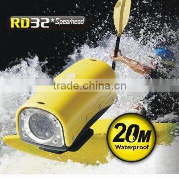 RD32 HD 720P Waterproof Mini DV Sport Camera with 8 IR LED Night Vision Lights Support TF Card / AV Output