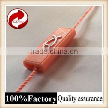 Fashional good quality plastic seal tag with logo string seal rifd laundry tag