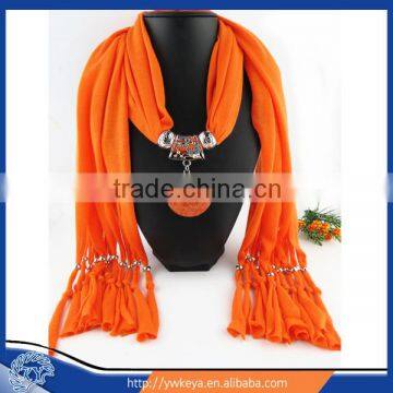 For sale Womans Ladies Beautiful Jewelry Scarf with Accessory round resin pendant