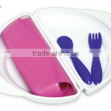 PM3322 China Wholesale Portable Plastic Baby Lunch Carrier Kit Baby Feeding Set