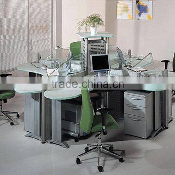 Special design office round workstation worktable glass cubicle walls (SZ-WST632)