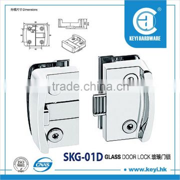 Keyless glass door push button locks