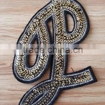 2015 New Arrive Handmade Beaded Applique Patches For Women -- A1503 photo-2