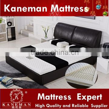 2015 Hot selling 100% natural latex mattress topper bed mattress