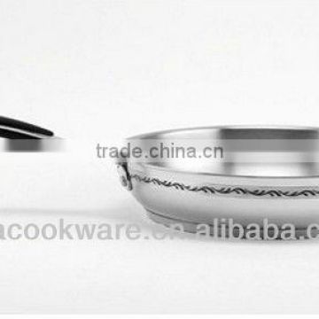 18/8 New Design Decal Stainless Steel Frypan