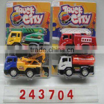 plastic cartoon friction truck toy