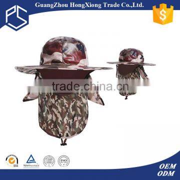 Fishing Waterproof Material Face Mask and Neck Shade Wide Brim Custom Camo Bucket Hat photo-3