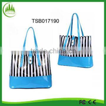 China supplier best selling women strips beach bag