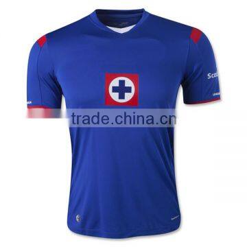 Blue 3d printer blank soccer jersey football t shirt Sportswear