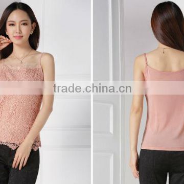 Ladies lace gallus adjustable beaded blouse