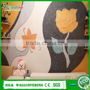 fiber decor adhesive wall coating Oriental Coat wall covering Fuji Mural Wall Coat