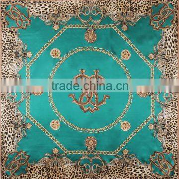 2016 Big Size Silk Square Scarf Women Headscarf Digital Roll Print Silk Satin Scarves Turkish Square Scarf Wholesale photo-3