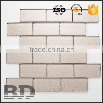 50*100*8mm Metallic Mosaic glass brick price for Building material