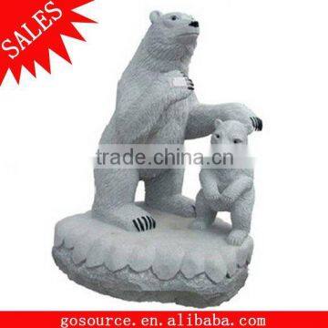 sell granite stone polar bear carving