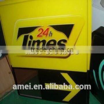 OEM plastic advertising PS display formed double sides board shelf