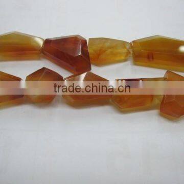 Wholesale red agate Tumbled flat loosen faceted gemstone design