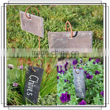 Grass & personal garden slate plant label