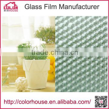 Adhesive with gule PVC security 3d embossed glass window film