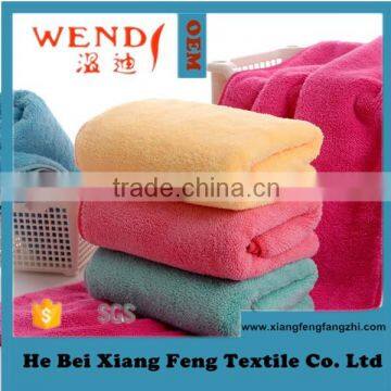 Coral Fleece Hand Towel/wholesale 6901 35*75 promotional cheap hand towel coral fleece kitchen decorative locked hand towels
