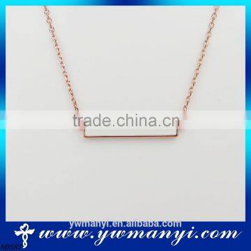 Popular simple jewelry rose gold plated simple pendant design