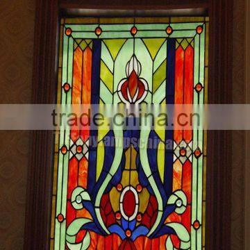 P-3 Tiffany Glass Panel Stained Panel Tiffany Style Fireplace Glass Art Wholesale China Tiffany Windows photo-2