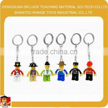 6pc per set funny toy keychain plastic block