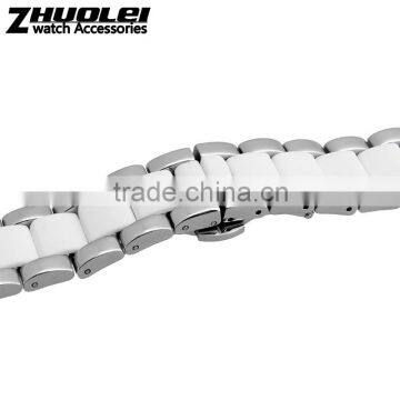 20mm High Quality Imported Stainless Steel Watch Bracelet With Fashionable Buckle Wholesale 3PCS