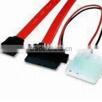 Slimline SATA 7 + 6 Pins Cable Side To 7 Pins Cable Side + B4P (2P) 15cm