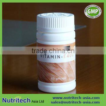 GMP Certified Vitamin E softgel 400IU Private label