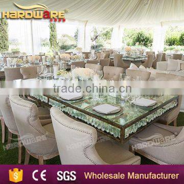Iron Fram Wedding Table,glass Dining Table for Wedding photo-5