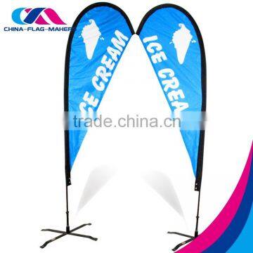 outdoor high quality polyester teardrop flag for advertise
